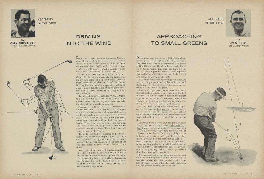 KEY SHOTS IN THE OPEN