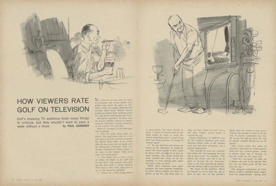 HOW VIEWERS RATE GOLF ON TELEVISION