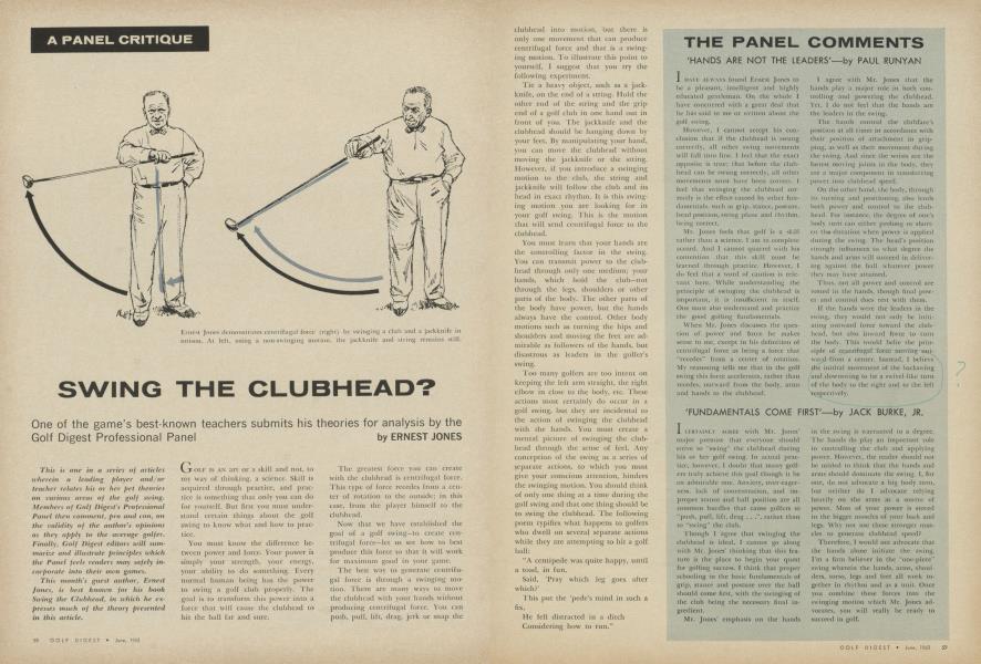SWING THE CLUBHEAD?