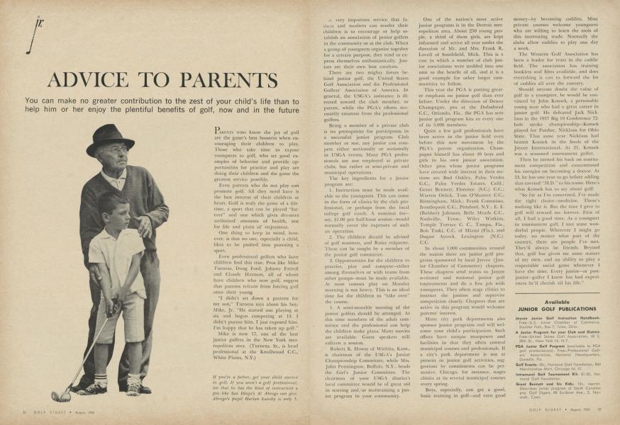 ADVICE TO PARENTS