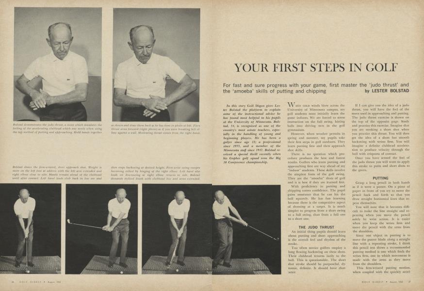 YOUR FIRST STEPS IN GOLF