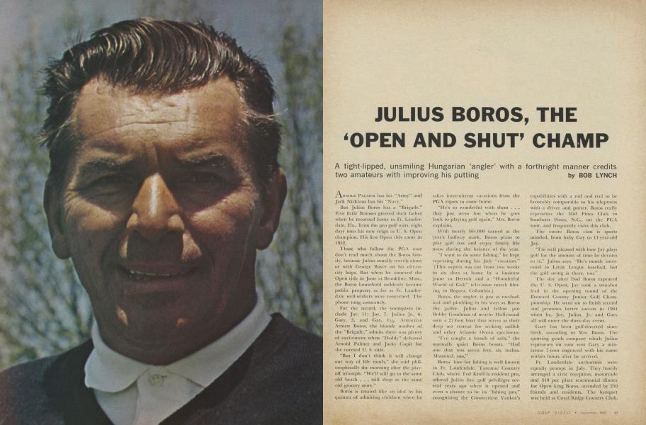 JULIUS BOROS, THE ‘OPEN AND SHUT' CHAMP