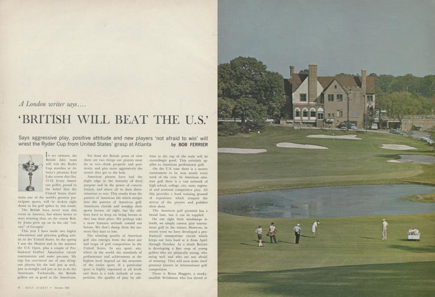 A London writer says.....‘BRITISH WILL BEAT THE U.S.’