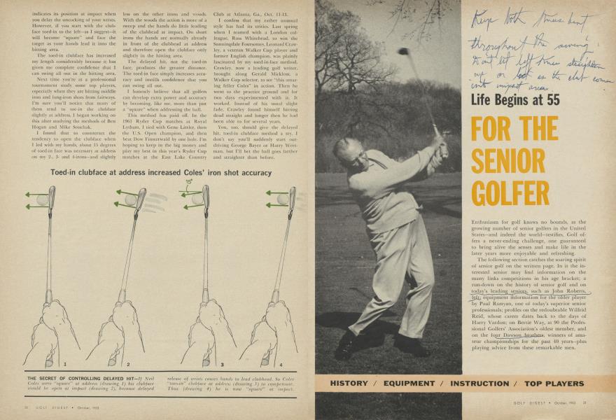 Life Begins at 55: FOR THE SENIOR GOLFER