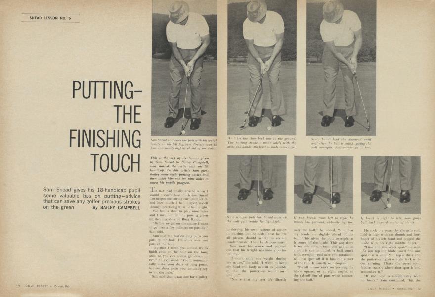 PUTTING-THE FINISHING TOUCH