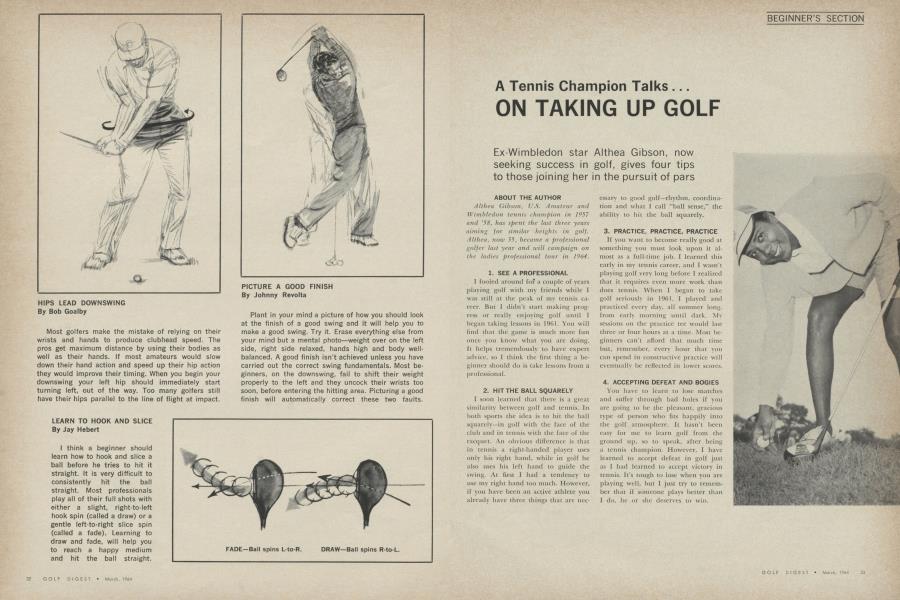 A Tennis Champion Talks ... ON TAKING UP GOLF