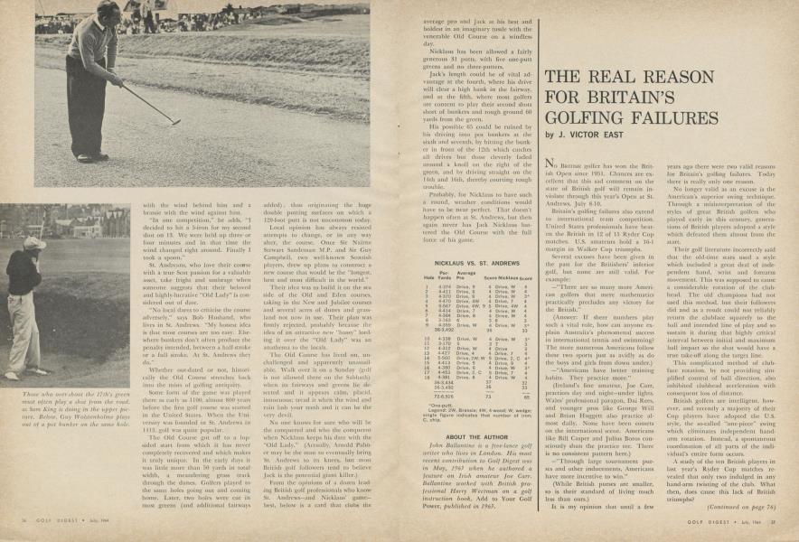 THE REAL REASON FOR BRITAIN’S GOLFING FAILURES