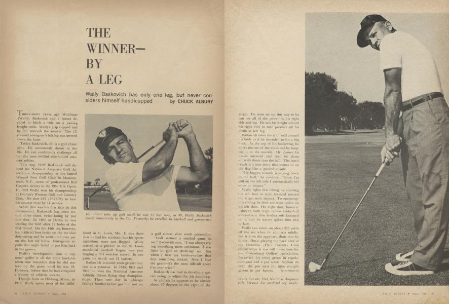 THE WINNER— BY A LEG