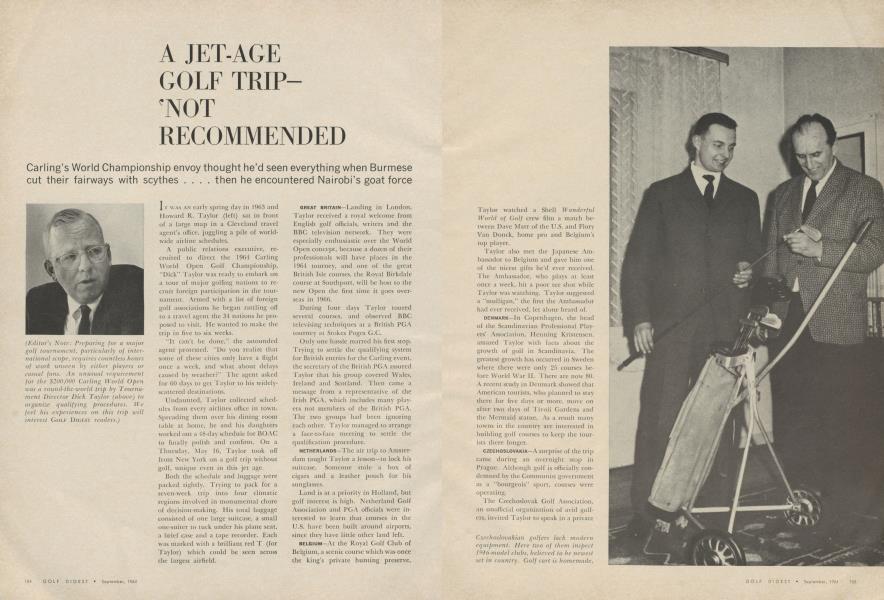 A JET-AGE GOLF TRIP— 'NOT RECOMMENDED