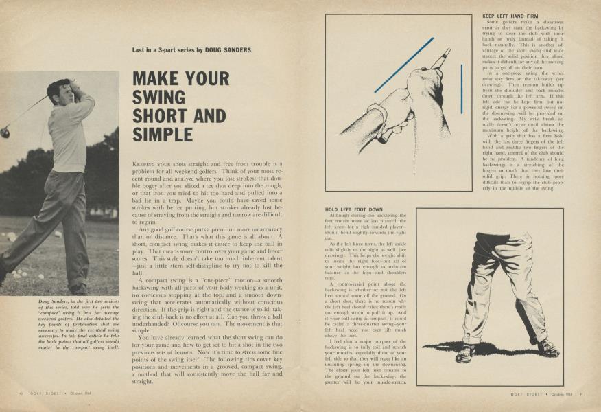 MAKE YOUR SWING SHORT AND SIMPLE