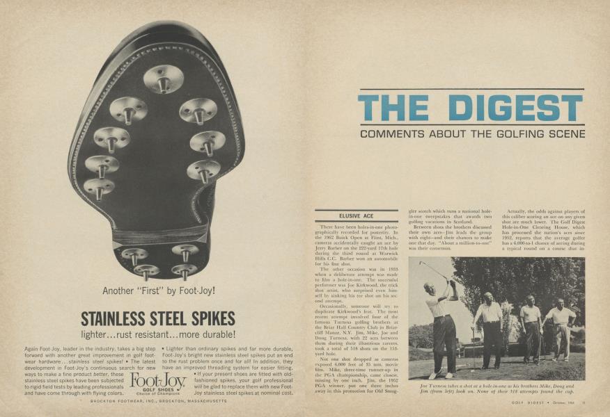THE DIGEST COMMENTS ABOUT THE GOLFING SCENE