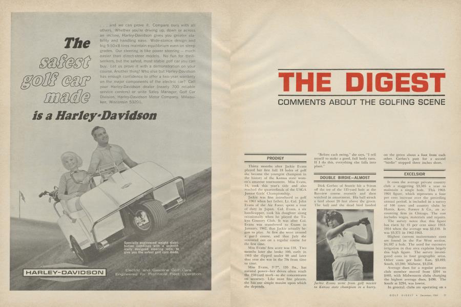 THE DIGEST: COMMENTS ABOUT THE GOLFING SCENE