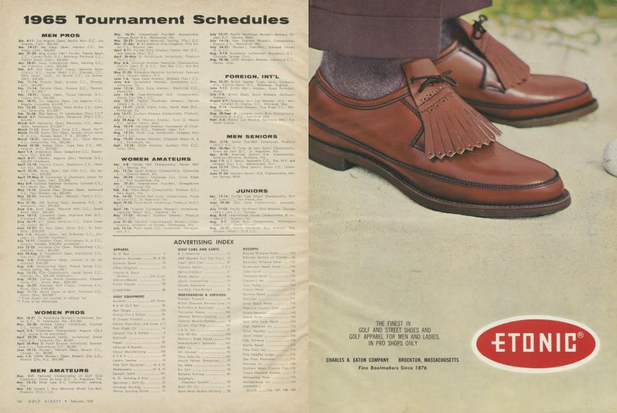 1965 Tournament Schedules