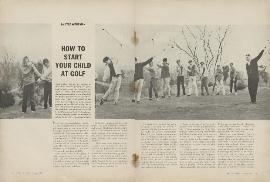 HOW TO START YOUR CHILD AT GOLF