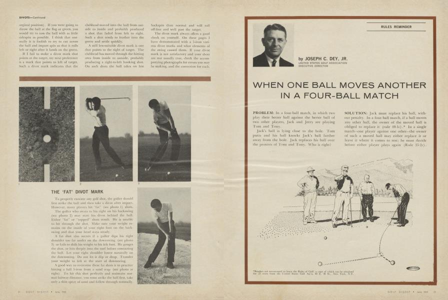 WHEN ONE BALL MOVES ANOTHER IN A FOUR-BALL MATCH