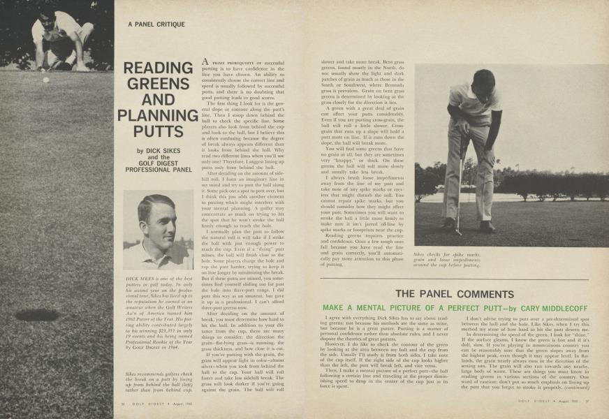 READING GREENS AND PLANNING PUTTS