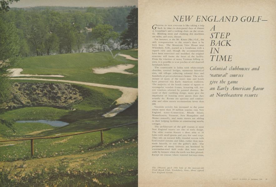 NEW ENGLAND GOLF NEW ENGLAND GOLF