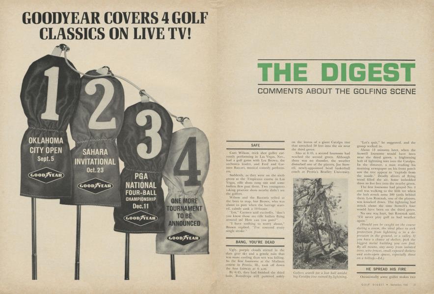 COMMENTS ABOUT THE GOLFING SCENE