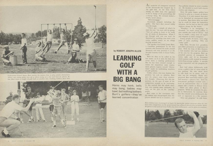 LEARNING GOLF WITH A BIG BANG