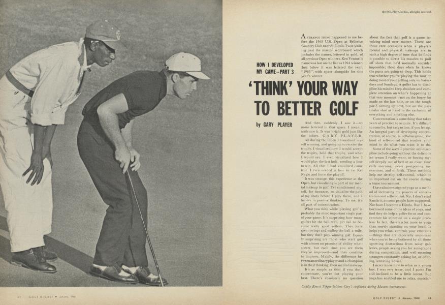'THINK’ YOUR WAY TO BETTER GOLF