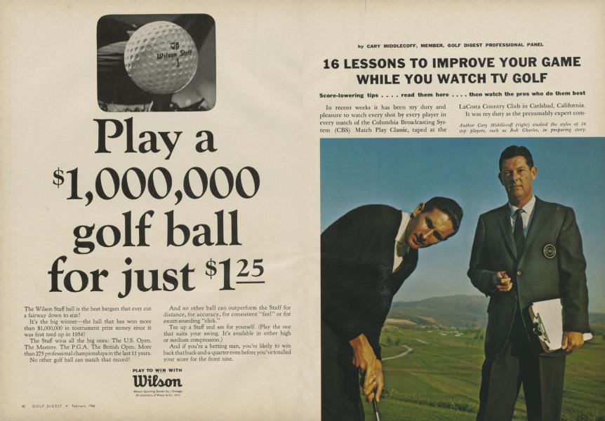 16 LESSONS TO IMPROVE YOUR GAME WHILE YOU WATCH TV GOLF