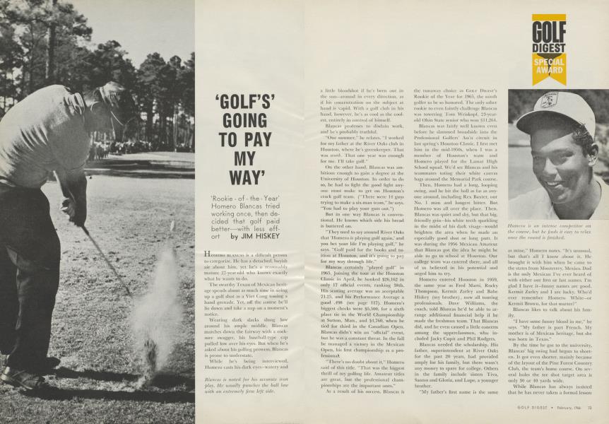 ‘GOLF’S’ GOING TO PAY MY WAY’
