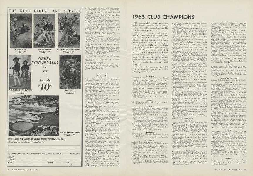 1965 CLUB CHAMPIONS