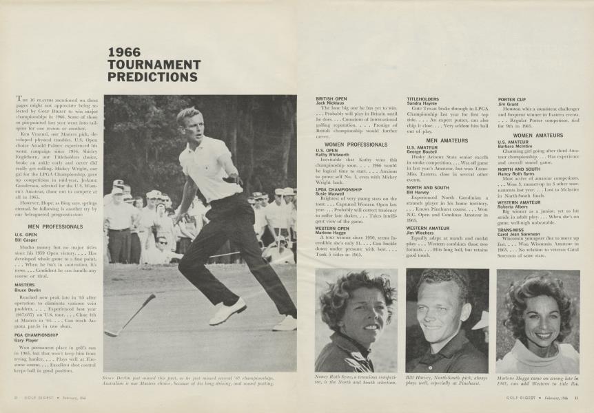 1966 TOURNAMENT PREDICTIONS