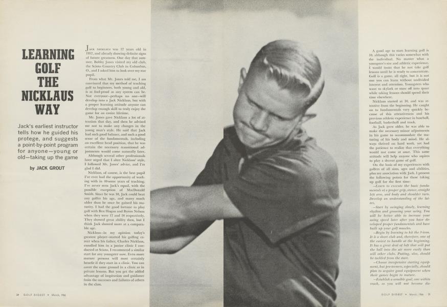 LEARNING GOLF THE NICKLAUS WAY