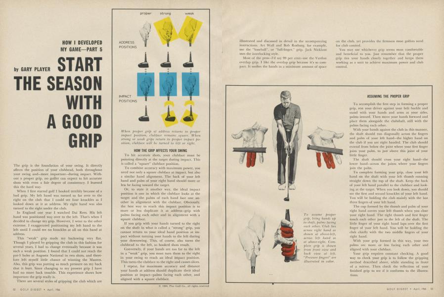 START THE SEASON WITH A GOOD GRIP