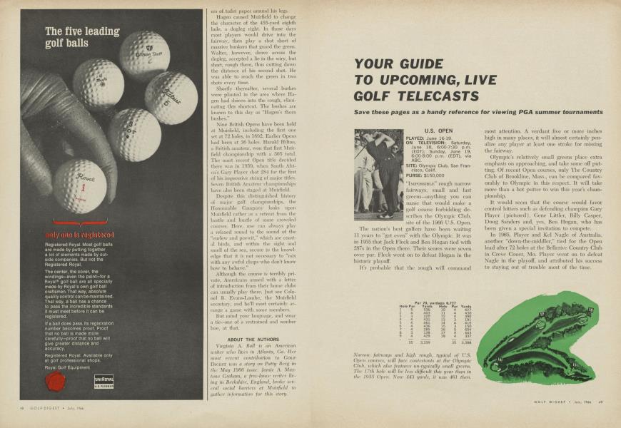 YOUR GUIDE TO UPCOMING, LIVE GOLF TELECASTS