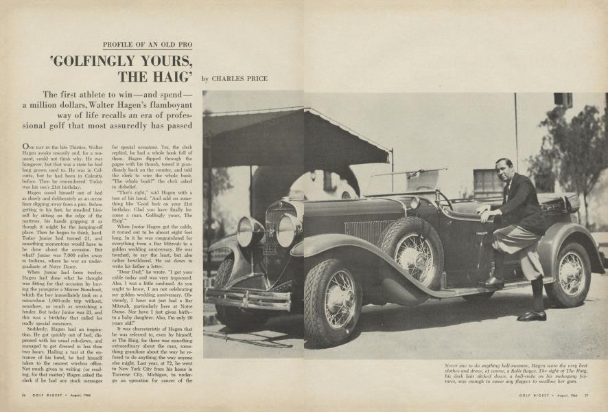 'GOLFINGLY YOURS, THE HAIG’