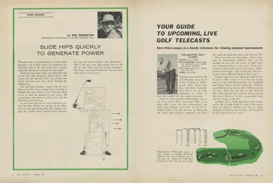 YOUR GUIDE TO UPCOMING, LIVE GOLF TELECASTS