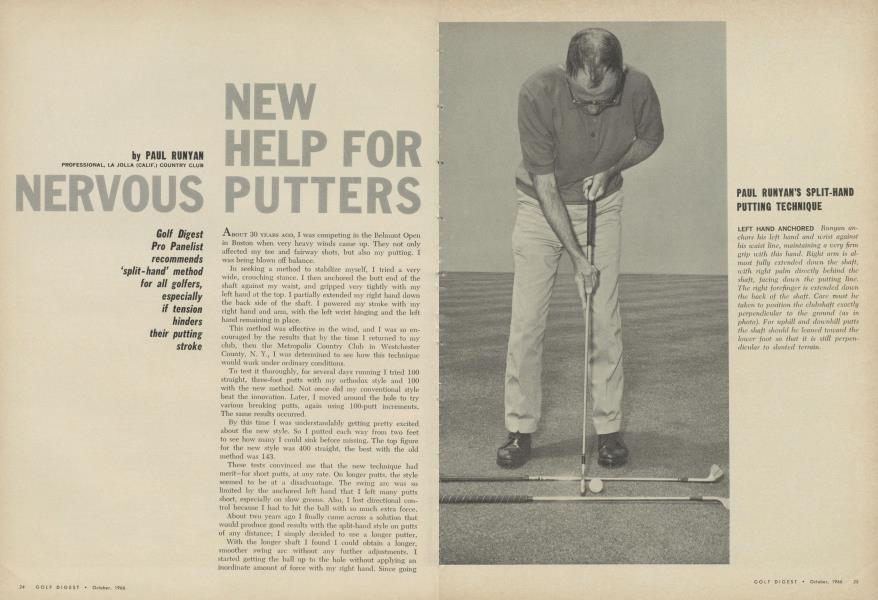 NEW HELP FOR NERVOUS PUTTERS