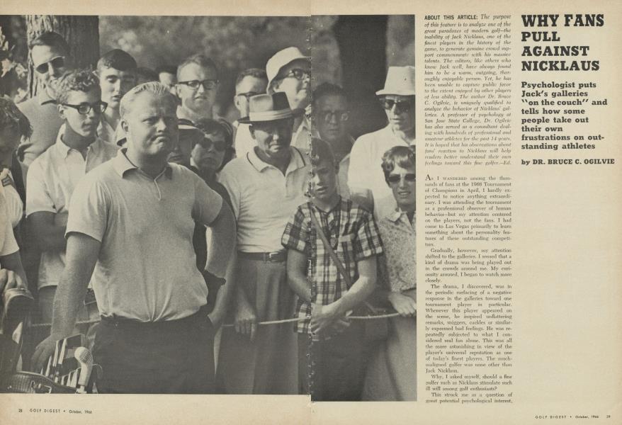 WHY FANS PULL AGAINST NICKLAUS
