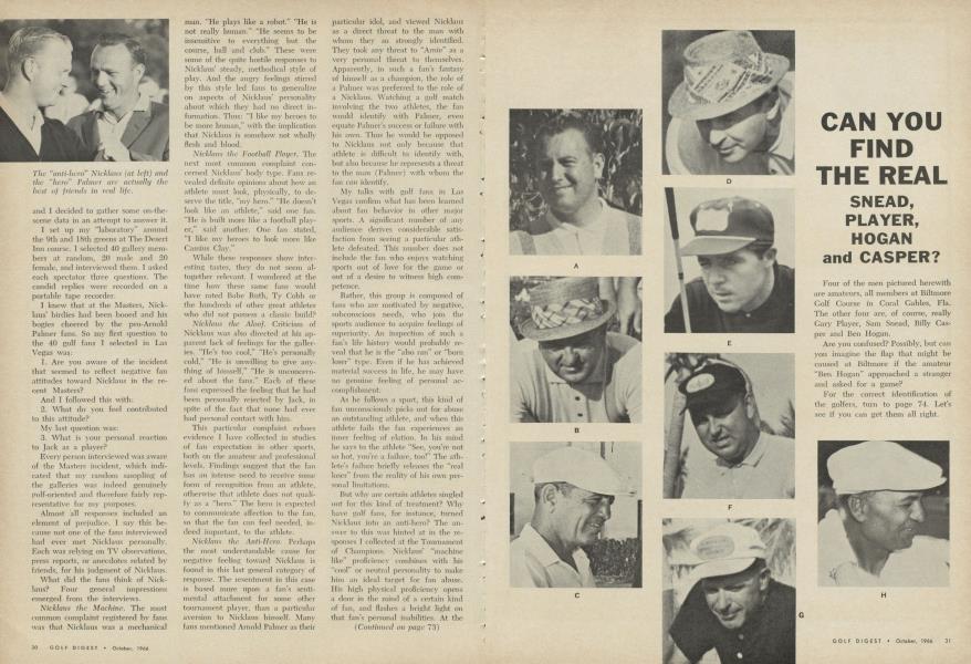 CAN YOU FIND THE REAL SNEAD, PLAYER, HOGAN and CASPER?