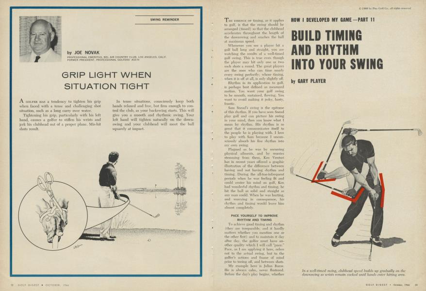 BUILD TIMING AND RHYTHM INTO YOUR SWING