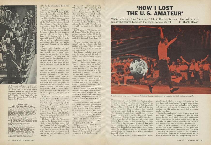 ‘HOW I LOST THE U. S. AMATEUR’
