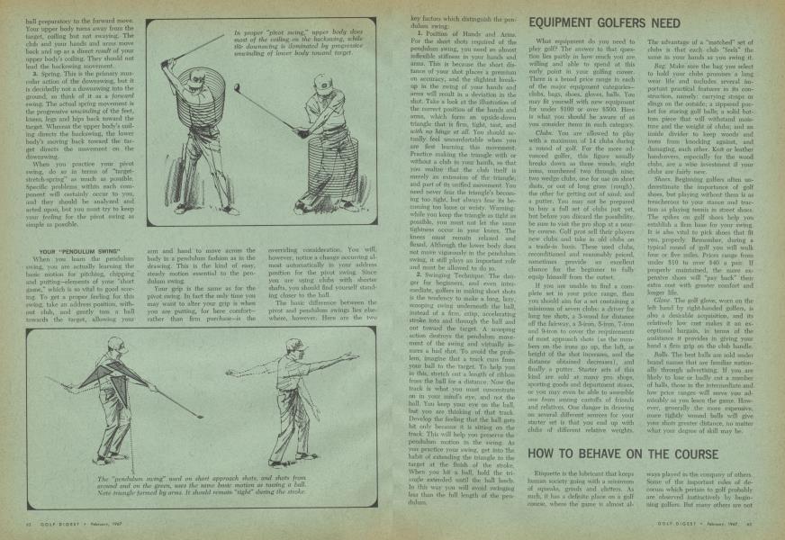 HOW TO BEHAVE ON THE COURSE