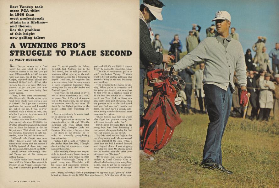 A WINNING PRO'S STRUGGLE TO PLACE SECOND