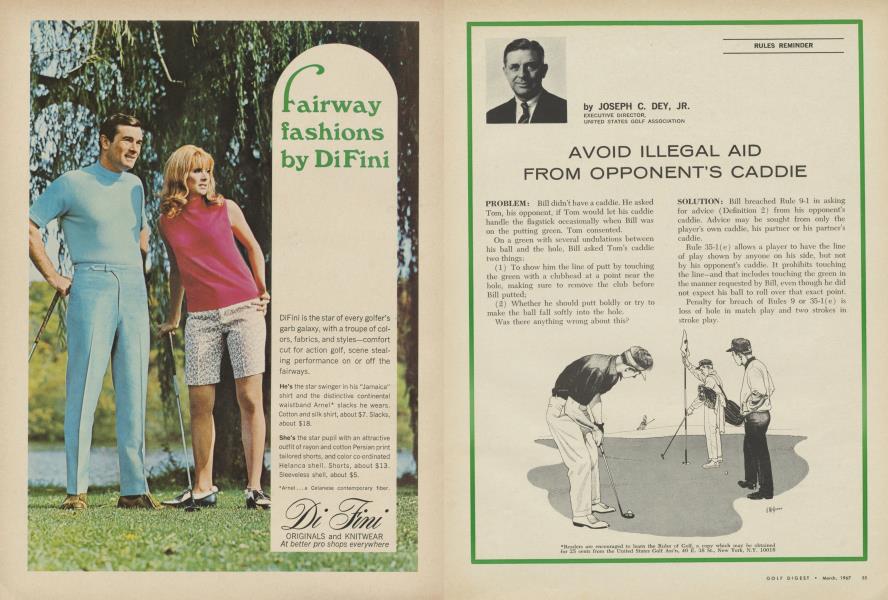 AVOID ILLEGAL AID FROM OPPONENT’S CADDIE