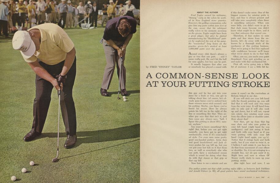 A COMMON-SENSE LOOK AT YOUR PUTTING STROKE