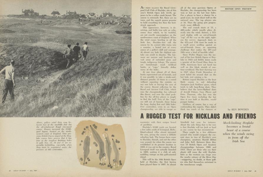 A RUGGED TEST FOR NICKLAUS AND FRIENDS