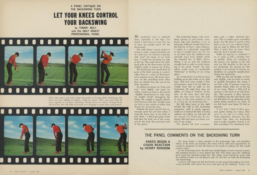 LET YOUR KNEES CONTROL YOUR BACKSWING