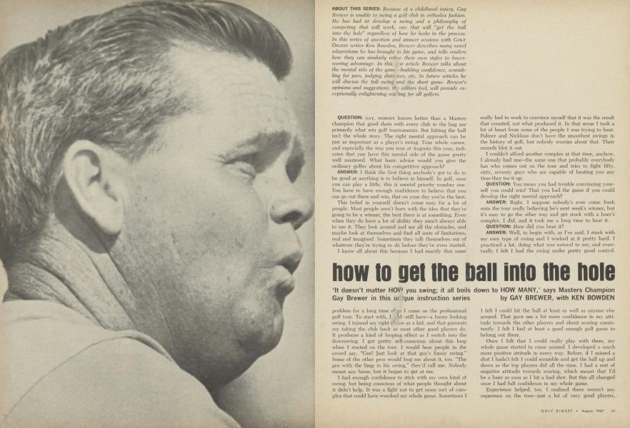 how to get the ball into the hole