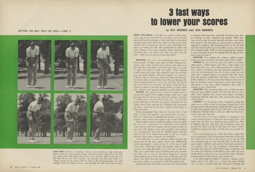 3 FAST WAYS TO LOWER YOUR SCORES