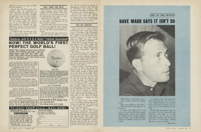 DAVE MARR SAYS IT ISN’T SO