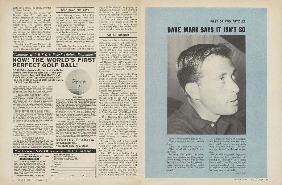 DAVE MARR SAYS IT ISN’T SO