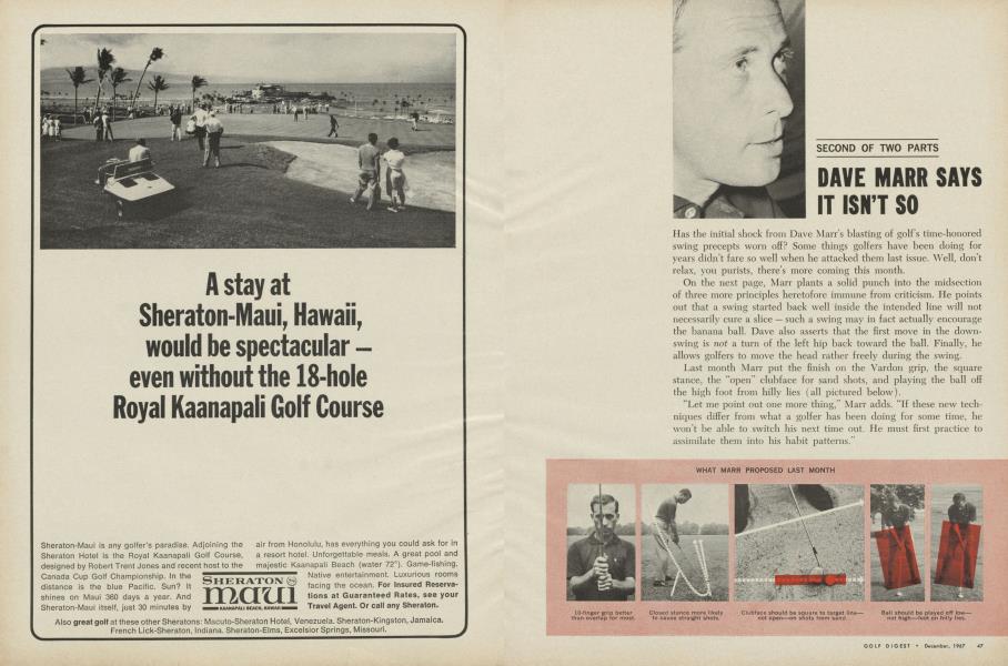 DAVE MARR SAYS IT ISN’T SO