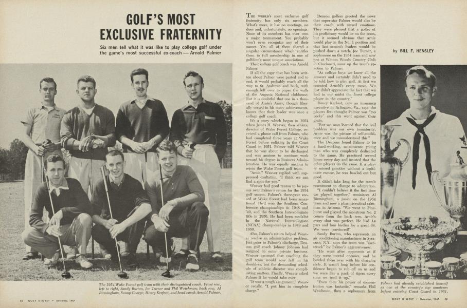 GOLF’S MOST EXCLUSIVE FRATERNITY